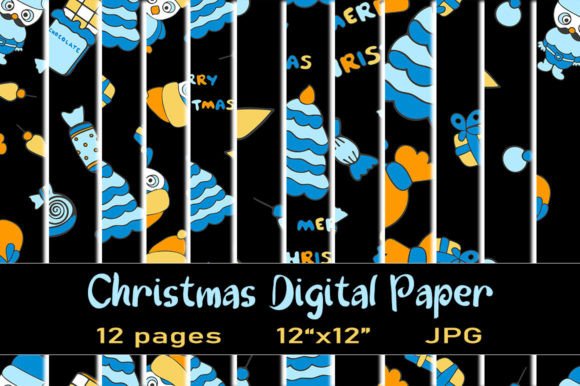 12 Christmas Digital Paper Pack: Creative Uses