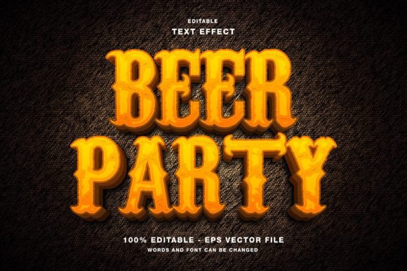 Beer Party Editable Text Effect Guide