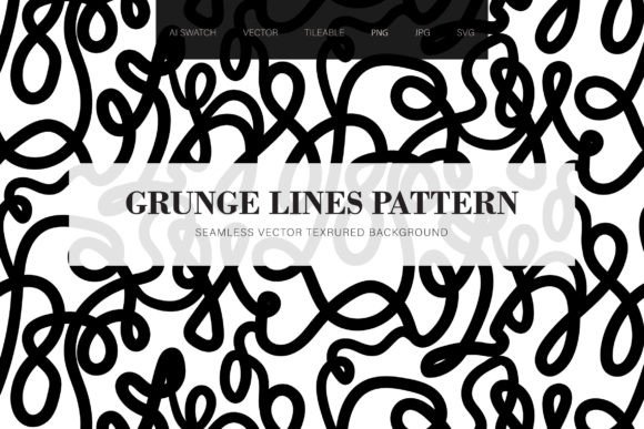 Black Grunge Lines Seamless Pattern Guide