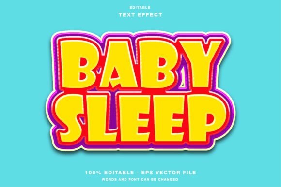 Elevating Visual Storytelling with the Baby Sleep Cartoon 3D Text Effect