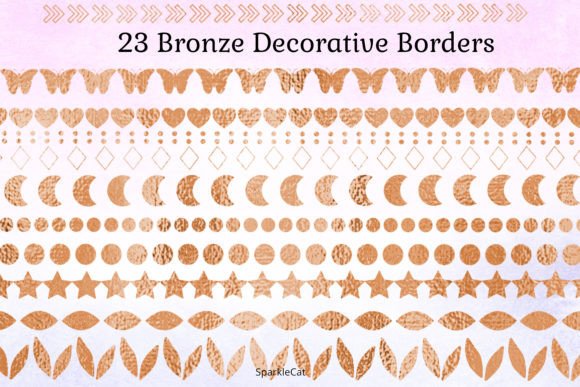 Enhancing Design Aesthetics with Borders - Bronze Foil Clipart