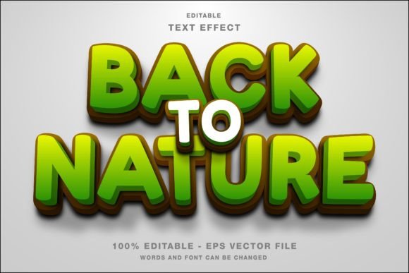 Evaluating the Back to Nature Editable Text Effect for Digital and Print Design