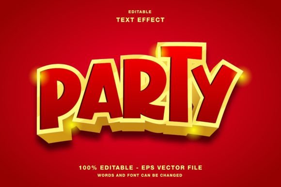 Evaluating the Party 3D Golden Text Effect for Modern Digital Design