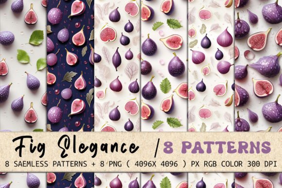 Fig Elegance 8 Seamless Patterns: A Practical Resource for Modern Design Workflows