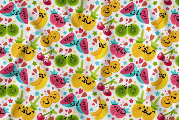 Kissing Fruits Seamless Pattern: A Playful Design Resource for Modern Creators