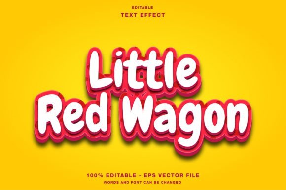 Little Red Wagon Cartoon Text Effect Guide