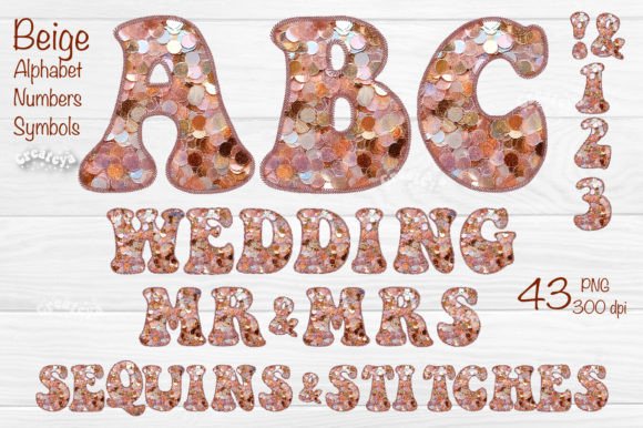 Wedding Alphabet PNG Glitter Letters Png Guide