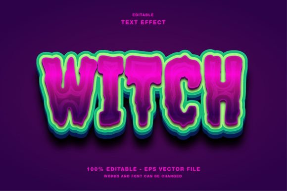 Witch Editable Text Effect for Illustrator